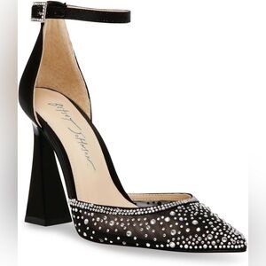 🆕Betsey Johnson Viola Womens Rhinestone Pointed Toe Pumps SZ 8.5